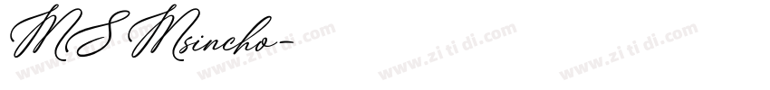 MS Msincho字体转换